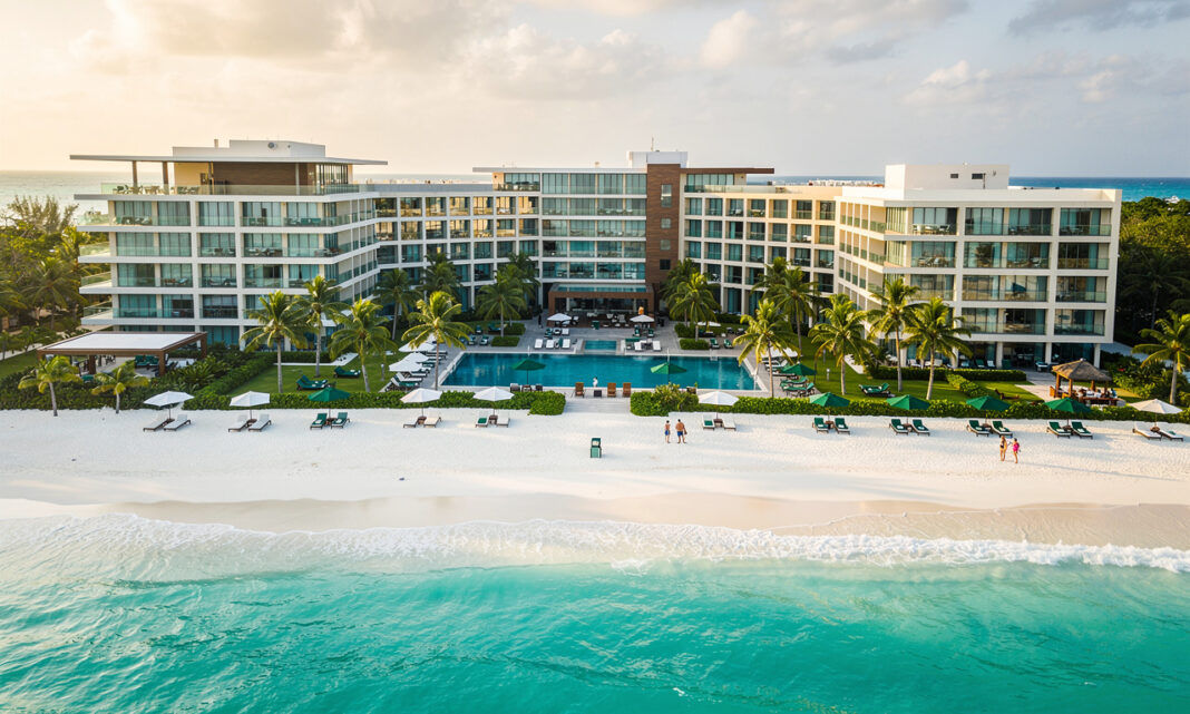 Cancún: Royalton Vessence abrirá en marzo próximo con 376 cuartos — imagen ilustrativa generada con FLUX