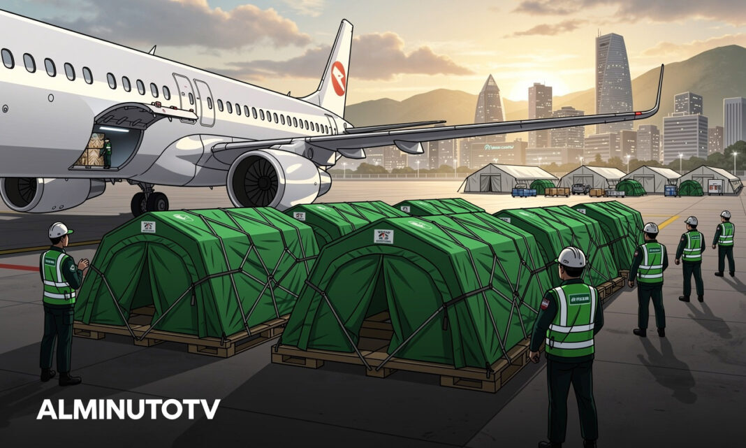 Copa refuerza la ayuda con otras doscientas carpas para víctimas del terremoto en Panamá — imagen ilustrativa generada con FLUX