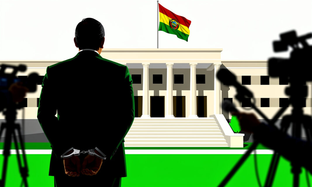 Detienen a senador boliviano acusado de terrorismo e instigación a delinquir — imagen ilustrativa generada con FLUX