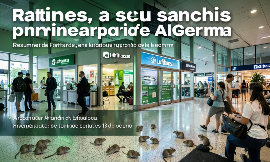 Ratones, a sus anchas en el principal aeropuerto de Alemania — imagen ilustrativa generada con FLUX